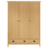 Stilwell - 3Door Wardrobe Hill Range 1270 x 500 x 1700 mm Solid Pine Wood